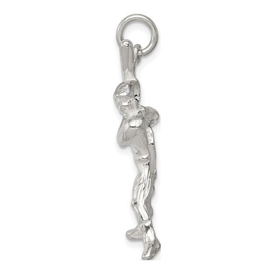 Sterling Silver Baseball Batter Pendant – view 3