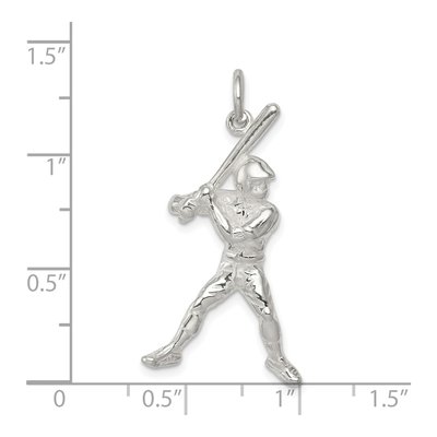 Sterling Silver Baseball Batter Pendant – view 4