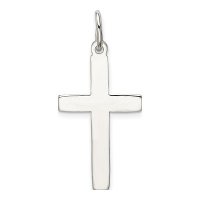 Sterling Silver Diamond-Cut Cross Pendant – view 5