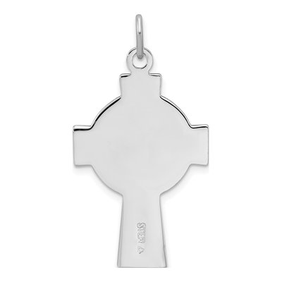 Sterling Silver Irish Cross Pendant – view 4