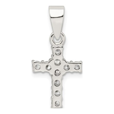 Sterling Silver CZ Kids' Cross Pendant – view 5