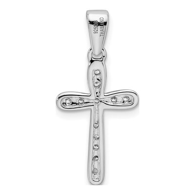 Sterling Silver CZ Cross Pendant – view 4