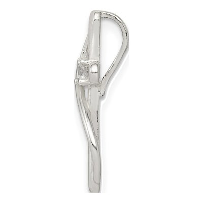 Sterling Silver CZ Cross Pendant – view 3