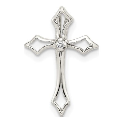 Sterling Silver CZ Cross Pendant