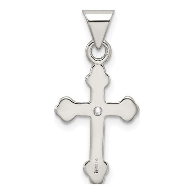 Sterling Silver CZ Cross Pendant – view 5