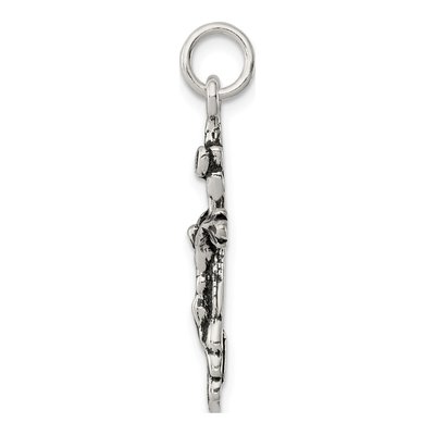 Sterling Silver Antiqued Crucifix Pendant – view 3