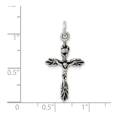 Sterling Silver Antiqued Crucifix Pendant – view 4