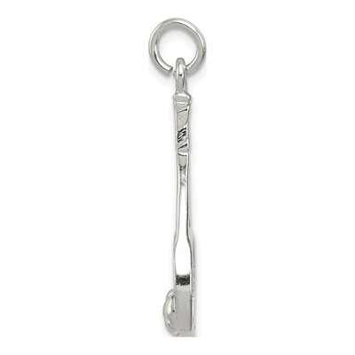 Sterling Silver Tennis Racquet Pendant – view 3