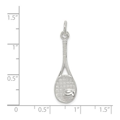 Sterling Silver Tennis Racquet Pendant – view 4