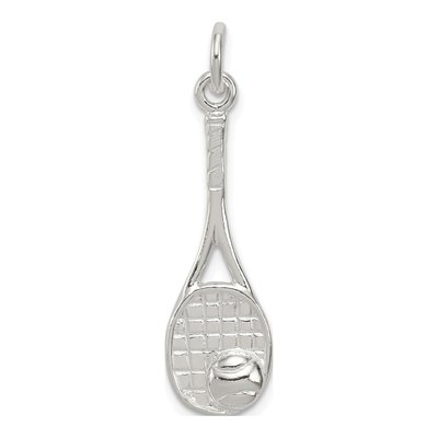Sterling Silver Tennis Racquet Pendant
