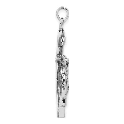 Sterling Silver Antiqued Crucifix Pendant – view 3
