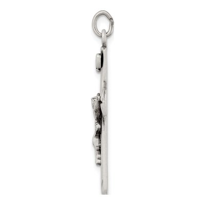 Sterling Silver Antiqued Crucifix Pendant – view 3