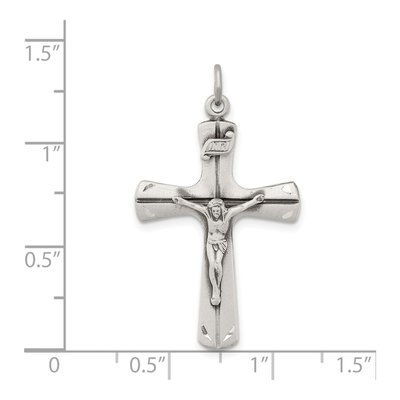 Sterling Silver Antiqued Crucifix Pendant – view 4