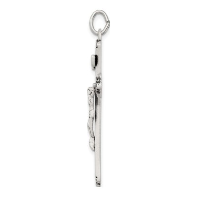 Sterling Silver Antiqued Corpus Cross Pendant – view 3