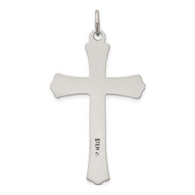 Sterling Silver Antiqued Corpus Cross Pendant – view 5