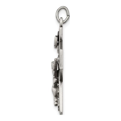Sterling Silver Irish Crucifix Cross Pendant – view 3
