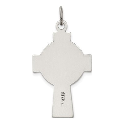 Sterling Silver Antiqued Irish Crucifix Pendant – view 5