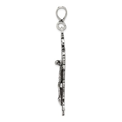 Sterling Silver Antiqued Crucifix Pendant – view 3
