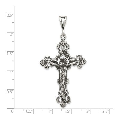 Sterling Silver Antiqued Crucifix Pendant – view 4