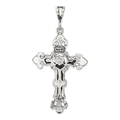 Sterling Silver Antiqued Crucifix Pendant – view 5