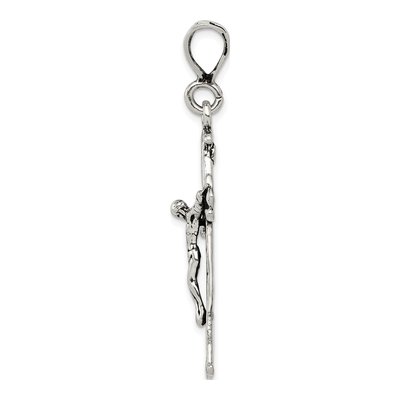 Sterling Silver Antiqued Crucifix Pendant – view 3