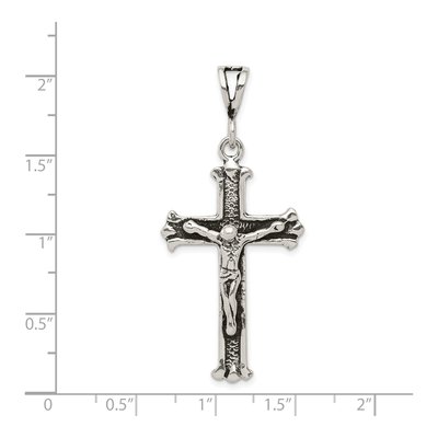 Sterling Silver Antiqued Crucifix Pendant – view 4