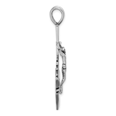 Sterling Silver Antiqued Mariner Crucifix Charm – view 3