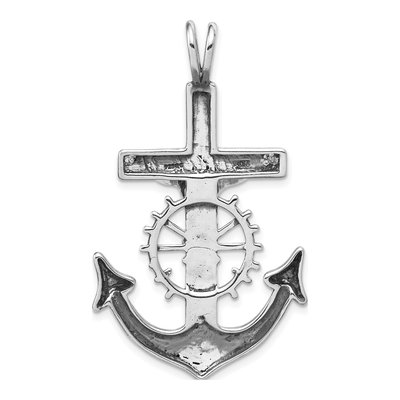 Sterling Silver Antiqued Mariner Crucifix Charm – view 4