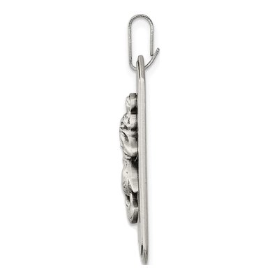 Sterling Silver St Christopher Dog Tag Pendant – view 3