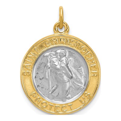 Sterling Silver St Christopher Medal Pendant
