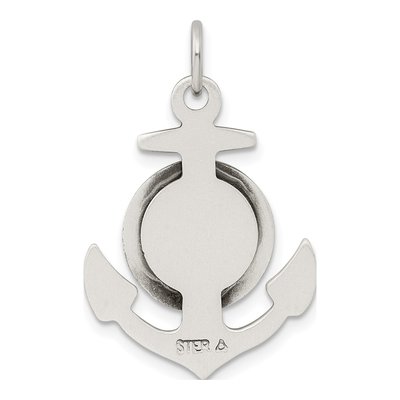 Sterling Silver St Christopher Anchor Pendant – view 5