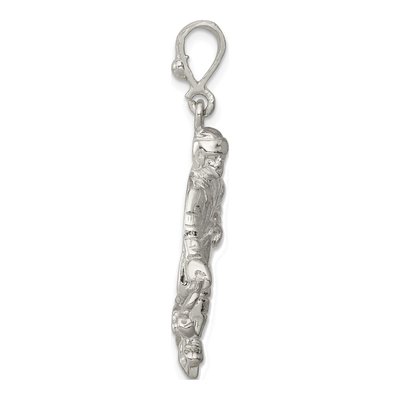Sterling Silver Hockey Player Pendant – view 3
