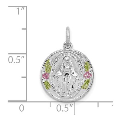 Sterling Silver Miraculous Medal Pendant – view 4