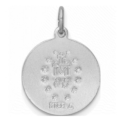 Sterling Silver Miraculous Medal Pendant – view 5
