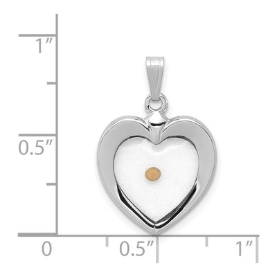 Sterling Silver Mustard Seed Heart Pendant – view 5