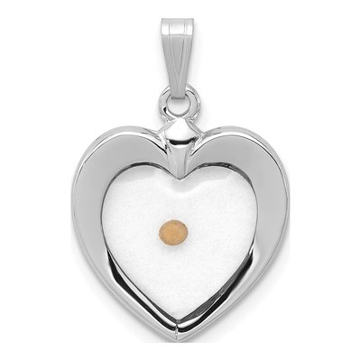 Sterling Silver Mustard Seed Heart Pendant