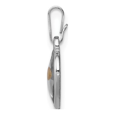 Sterling Silver Mustard Seed Heart Pendant – view 3