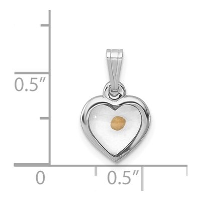 Sterling Silver Mustard Seed Heart Pendant – view 5