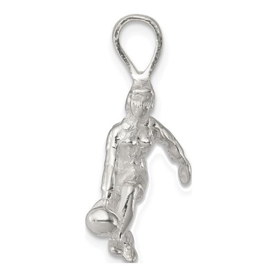 Sterling Silver Bowler Charm – view 2