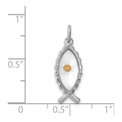 Sterling Silver Ichthus Mustard Seed Pendant – view 5