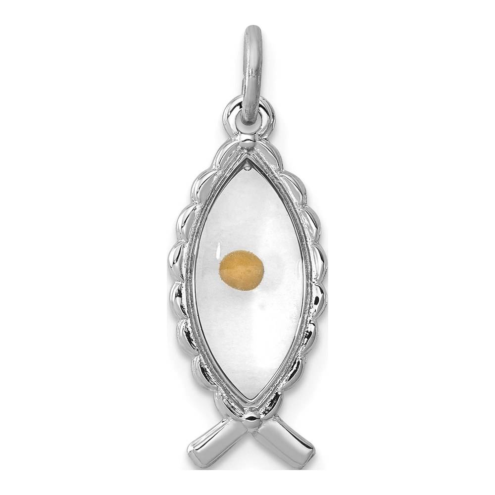Sterling Silver Ichthus Mustard Seed Pendant