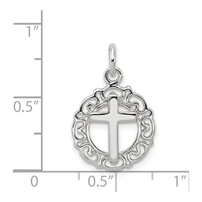 Sterling Silver Circle Cross Pendant – view 4