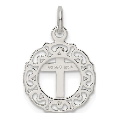 Sterling Silver Circle Cross Pendant – view 5