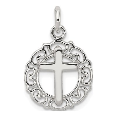 Sterling Silver Circle Cross Pendant