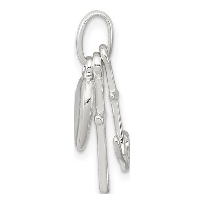 Sterling Silver Anchor Heart Pendant – view 3