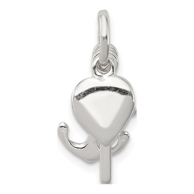 Sterling Silver Anchor Heart Pendant – view 5
