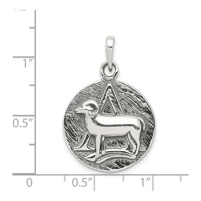 Sterling Silver Aries Zodiac Pendant – view 4