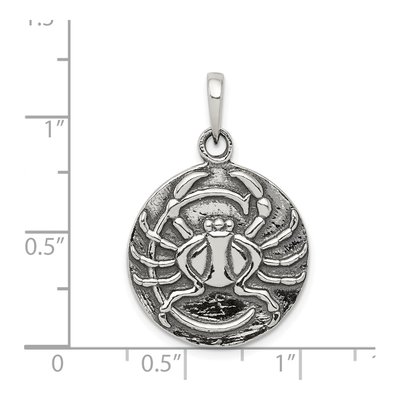 Sterling Silver Cancer Zodiac Pendant – view 4