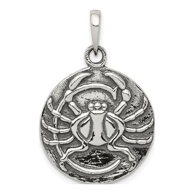 Sterling Silver Cancer Zodiac Pendant