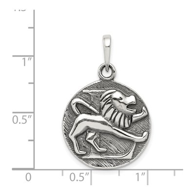 Sterling Silver Leo Zodiac Pendant – view 4